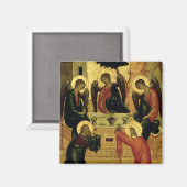 Aimant La Sainte Trinité, école Novgorod, 15ème siècle (Recto/Verso)