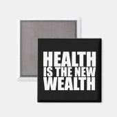 Aimant La santé est la nouvelle richesse (Recto/Verso)