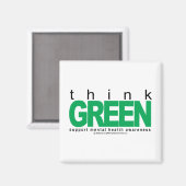 Aimant La santé mentale, un concept vert (Recto/Verso)