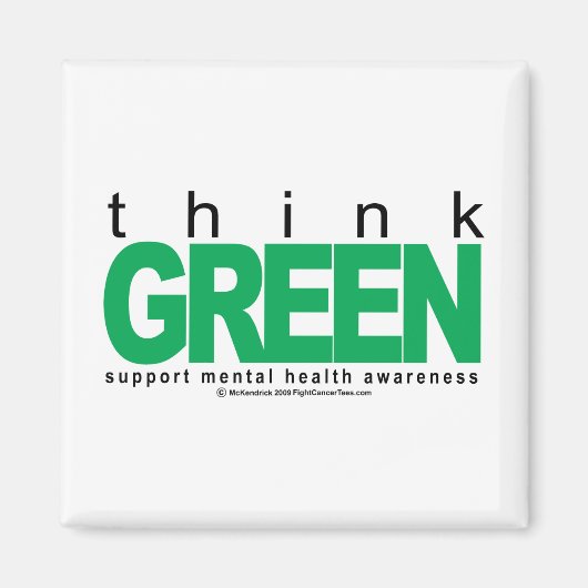 Aimant La santé mentale, un concept vert (Devant)
