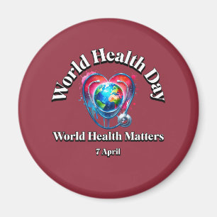 Aimant La Santé Mondiale Compte. Journée mondiale de la s