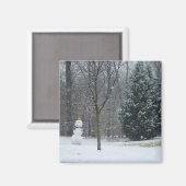 Aimant La scène de neige hivernale du voisin (Recto/Verso)