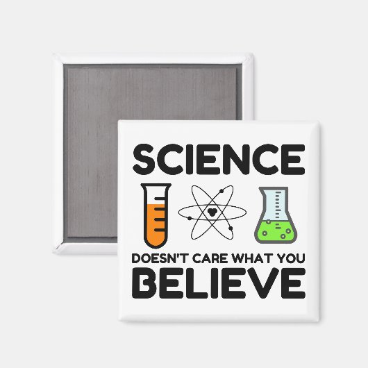 Aimant La science se fiche de ce que vous croyez (Recto/Verso)