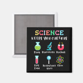 Aimant La science vous garde curieux (Recto/Verso)