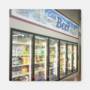 Aimant La section de bière d'une épicerie de l'Iowa. 2