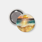 Aimant La série de plage à l'aquarelle Design 3 (Recto/Verso)