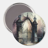 Aimant La série de portes du cimetière gothique 12 (Recto/Verso)