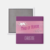 Aimant La servante d'honneur Magenta (Recto/Verso)