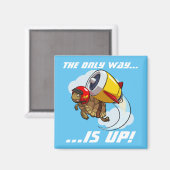 Aimant La Seule Façon Est De Se Lever ! Carton de tortue  (Recto/Verso)