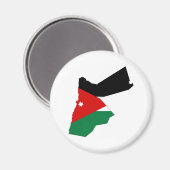 Aimant La silhouette de la carte du drapeau du pays de Jo (Recto/Verso)