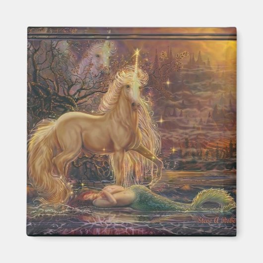 Aimant La sirène et la licorne (Devant)
