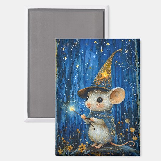Aimant La Souris Magique Enchantée Art Fantastique (Recto/Verso)