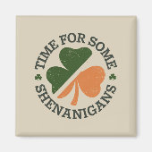 Aimant La St. Patrick's Time pour quelques bêtises Trèfle (Devant)