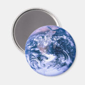 Aimant La Terre Du Marbre Bleu De L'Espace (Recto/Verso)