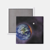 Aimant La Terre montrée aux bords extérieurs (Recto/Verso)