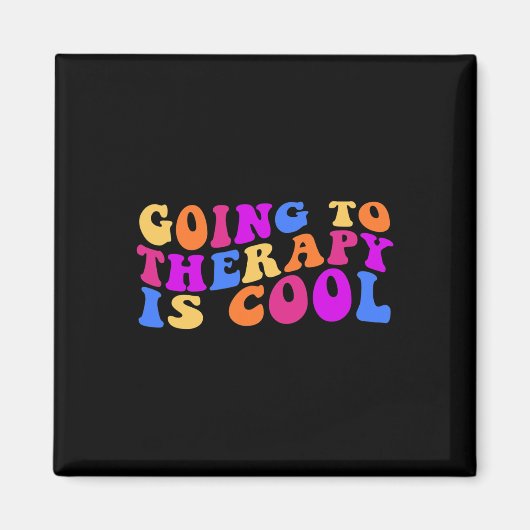 Aimant La thérapie est la santé mentale Cool sensibilisat (Devant)