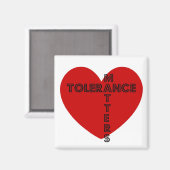 Aimant La tolérance est importante (Recto/Verso)