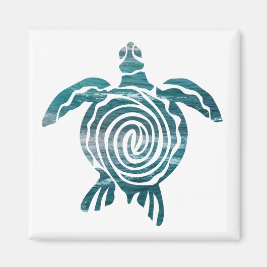 Aimant La Tortue Mer Sauve La Tortue (Devant)