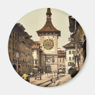 Aimant La tour d'horloge, Berne, ville, cru de la Suisse