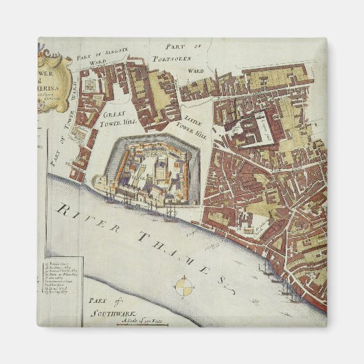 Aimant La Tour et Sainte Catherine, pour 'Stow's Survey (Devant)