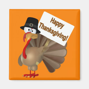 Aimant La Turquie drôle indiquant le "bon thanksgiving !
