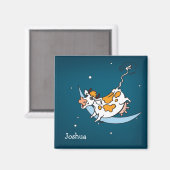 Aimant La vache a sauté au-dessus de l'aimant de la lune (Recto/Verso)