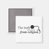 Aimant La vérité vous libérera de la religion (Recto/Verso)