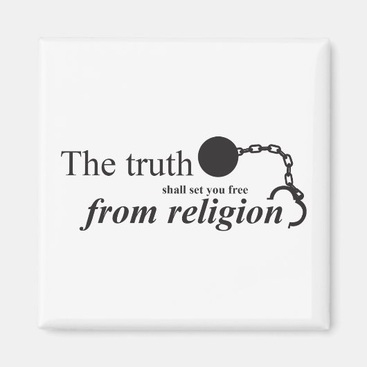 Aimant La vérité vous libérera de la religion (Devant)