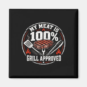 Aimant La viande est approuvée à 100% pour le grill drôle