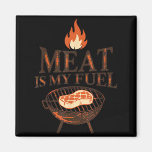 Aimant La viande est ma barre de combustible barbecue fla
