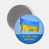 Aimant La victoire au drapeau de l'Ukraine reste forte (Recto/Verso)