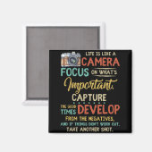 Aimant La vie, c'est comme une caméra, c'est l'intérêt de (Recto/Verso)