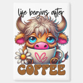 Aimant La vie commence après le café  (Recto)