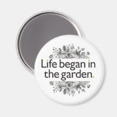 Aimant La vie commence dans le jardin (Recto/Verso)