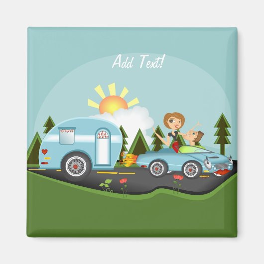 Aimant La vie de rêve du camping (Devant)