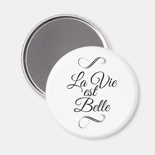 Aimant La vie est belle (Recto/Verso)