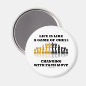 Aimant La Vie Est Comme Un Jeu D'Échecs (Attitude D'Échec (Recto/Verso)