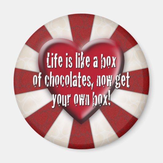 Aimant La vie est comme une boîte de chocolats (Devant)