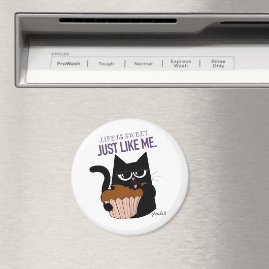 Aimant La vie est douce — l'aimant rond (In Situ (Lave-vaisselle))