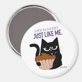 Aimant La vie est douce — l'aimant rond (Recto/Verso)