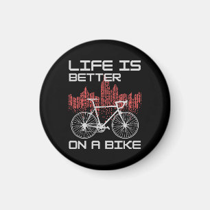 Aimant La vie est meilleure à vélo