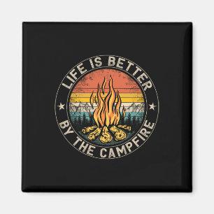 Aimant La vie est meilleure au camp près du feu de camp 1