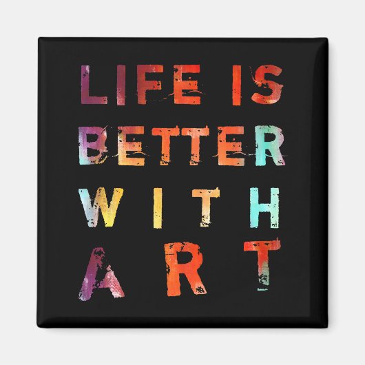Aimant La vie est meilleure avec l'art (Devant)