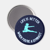 Aimant La vie est meilleure quand on est gymnaste (Recto/Verso)