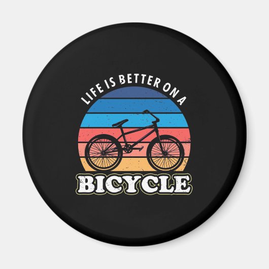 Aimant La Vie Est Mieux À Vélo (Devant)