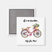 Aimant "la vie est une aventure profiter de la promenade" (Recto/Verso)