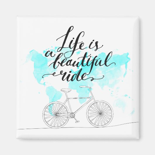 Aimant La Vie Est Une Belle Balade Bleue (Devant)