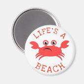 Aimant La vie est une plage (Recto/Verso)