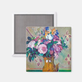 Aimant La vie morte avec les fleurs, Paul Cezanne (Recto/Verso)