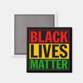 AIMANT "LA VIE NOIRE EST IMPORTANTE" (Recto/Verso)